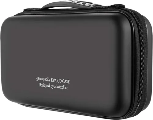 Miniatura 21 de alavisxf xx Estuche para CD, funda protectora de EVA para DVD de 28 capacidades, portátil, con cremallera, para CD, organizador de almacenamiento