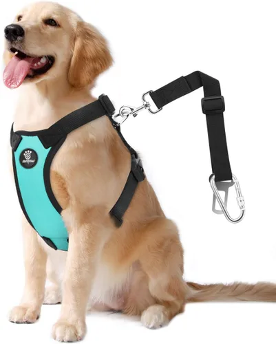 VavoPaw cinturón de seguridad para perro, arnés de coche con peto de seguridad y hebilla ajustable para vehículo, cinturón de seguridad de nailon