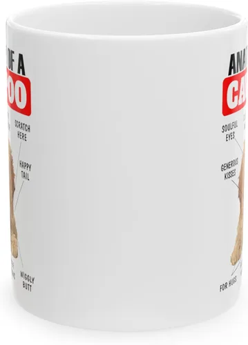Miniatura 2 de Divertida taza de café de cerámica blanca de 11 oz con diseño de cachorro de Cavapoo