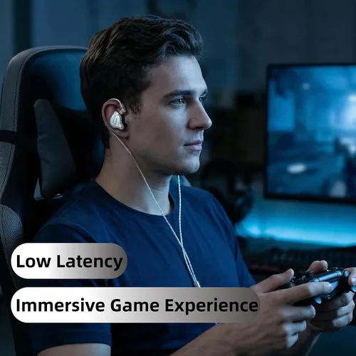 Miniatura 5 de KZ ZS10 Pro Monitores Intrauditivos con Cable, 1DD 4BA Metal iem, Auriculares para Juegos de Alta Fidelidad con Cable de 2 Pines Sin Enredos