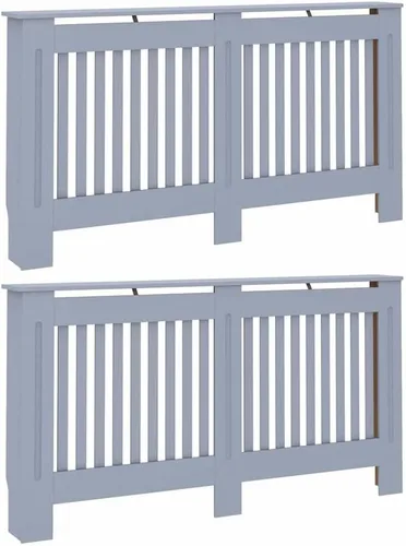 Miniatura 41 de vidaXL Cubierta del radiador, gabinete de cubierta de calentador de diseño de listones con estante de almacenamiento superior, ocultar tubos Marrón
