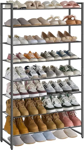 Miniatura 12 de Nunsino Zapatero de metal, organizador de zapatos de garaje de 6 niveles, con capacidad máxima para 30 pares, estante de almacenamiento de zapatos