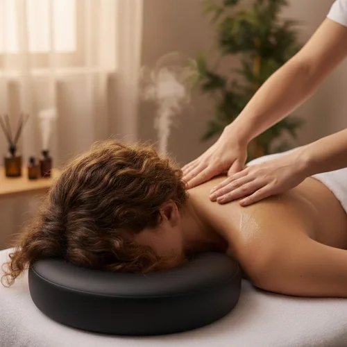 Miniatura 2 de Royal Massage Cojín universal estándar de espuma viscoelástica para mesas de masaje, almohada ergonómica en forma de U con piel sintética suave