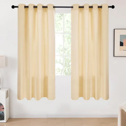 Miniatura 46 de Deconovo - Cortinas opacas para dormitorio con ojales, cortinas sólidas con aislamiento térmico, bloquean el calor, oscurecen la habitación, ahorran