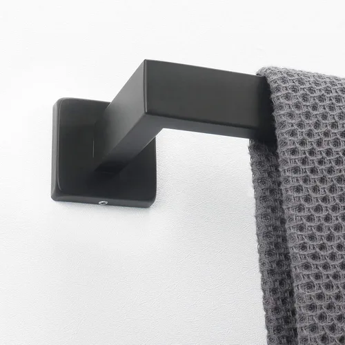 Miniatura 6 de NearMoon - Barra para toallas, accesorios de baño de acero inoxidable premium cuadrado de espesor para toalla de ducha en baño, soporte de toalla