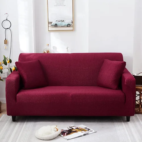 Miniatura 14 de IMYOGI Fundas elásticas para sofá de alta elasticidad, elegante funda de sofá de color sólido con parte inferior elástica, protector de muebles
