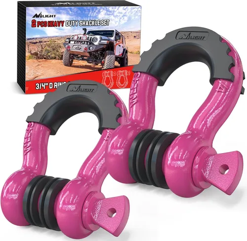 Miniatura 47 de Nilight - 2 grilletes en forma de anilla en D de 3/4 pulgadas con tornillo pasador de 7/8 pulgadas, 41 887 libras, resistentes a la rotura
