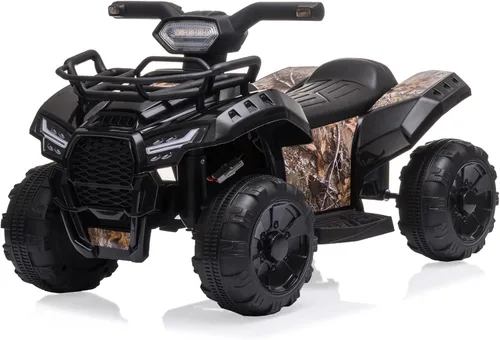 ATV montable para niños, vehículo eléctrico para niños con batería de 6V, cuatrimoto de 4 ruedas con faros, MP3, USB, control de volumen, asiento