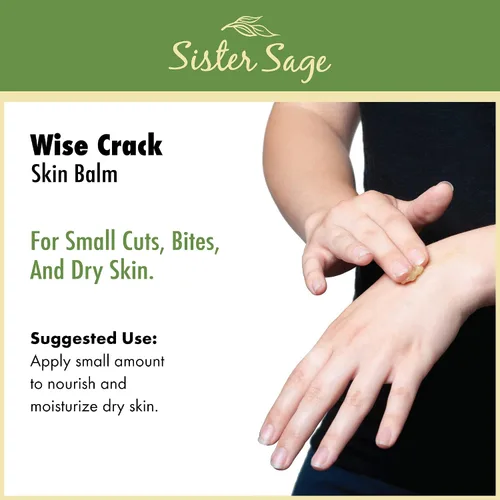 Miniatura 3 de Wise Crack Skin Balm, bálsamo de manos 100% natural rico con manteca de karité (4 onzas)