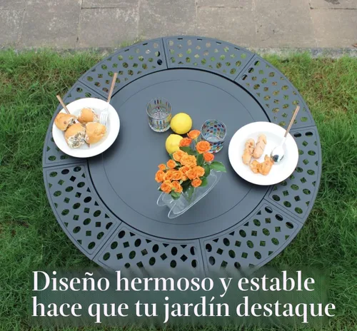 Miniatura 7 de OutVue Fogata de 36 pulgadas con 2 parrillas, fogata de leña para exteriores con tapa, atizador y cubierta redonda impermeable, barbacoa y hoguera