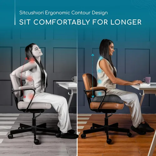 Miniatura 2 de SitCushion Cojines de asiento de espuma viscoelástica extra grandes para sillas de oficina, cojín de asiento de alivio de presión para aliviar