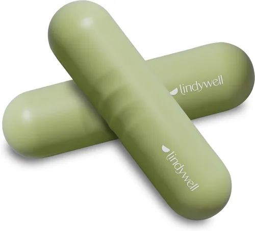 Lindywell Juego de 2 pesas de mano de agarre suave, 2.2 libras, pesas de mano para mujeres y hombres, tonificación fina, pilates, terapia física,