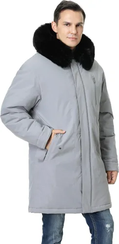 Miniatura 2 de Abrigo de invierno impermeable para hombre, cálido y largo, parka, resistente al viento y al agua, con capucha