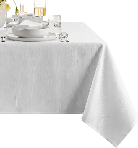 Miniatura 18 de Elrene Home Fashions - Mantel Continental de textura sólida resistente al agua, manchas y arrugas, 70 pulgadas, redondo, color gris pardo