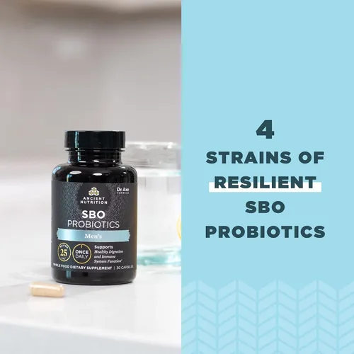 Miniatura 4 de Ancient Nutrition Probióticos para hombres, Probióticos SBO para hombres una vez al día, 30 unidades, para una digestión saludable y apoyo a
