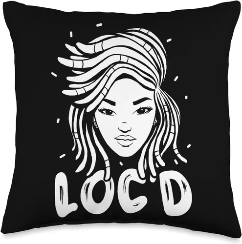 Locs Afro Dreadlocks Love Natural Beauty Hair It's the Locs for Me-Afro Hair - Almohada negra americana africana, 16 x 16 pulgadas, multicolor