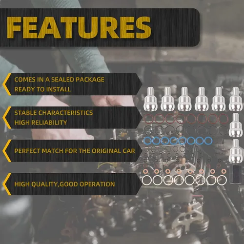 Miniatura 3 de Dasbecan Paquete de 8 kits de juntas tóricas/inyectores de herramientas de bola de alta presión compatibles con Ford 6.0L Powerstroke 2003-2010 Kit