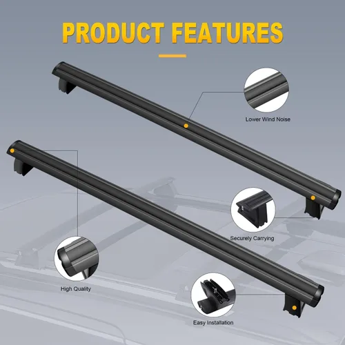Miniatura 4 de OCPTY Barras transversales para portaequipajes para Jeep Grand Cherokee 2011 2012 2013 2014 2015 2016 2017 2018 2019 2020 2021 con rieles laterales
