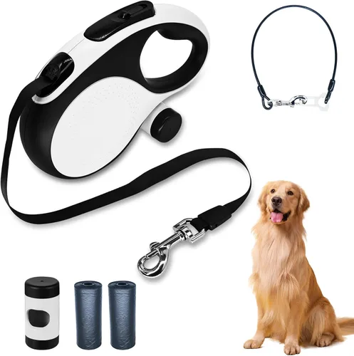 Miniatura 8 de Correa retráctil para perro con luz LED recargable, correa de perro resistente de 16 pies para perros medianos y grandes de hasta 110 libras, 360°