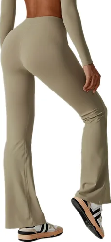 ABOCIW Leggings acampanados para mujer, cintura alta, corte de bota, pantalones de yoga, control de abdomen, leggings de entrenamiento para gimnasio