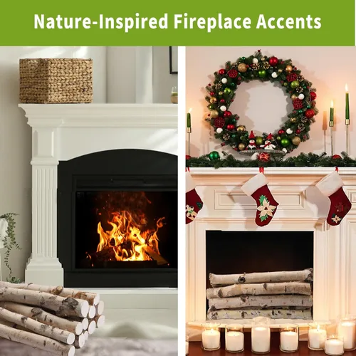 Miniatura 4 de Troncos de abedul natural para decoración de chimeneas y manualidades, paquete de 12 ramas rústicas de abedul para manualidades, otoño, Halloween