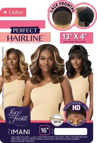 Miniatura 5 de Outre Peluca con encaje frontal - Línea de cabello perfecta 13X4 - Imani (Marrón oscuro 2)