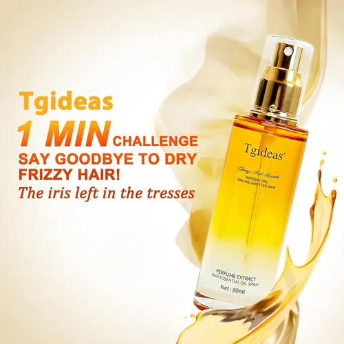 Miniatura 2 de Tgideas Aceite en aerosol para el cabello con manteca de karité y aceite de jojoba, protección contra el calor, ligero, antiencrespamiento