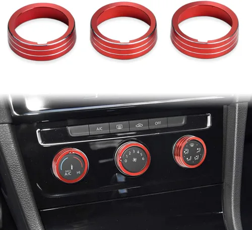 Miniatura 8 de Auovo Fundas para perilla de radio compatibles con accesorios Volkswagen VW, Tiguan Taos, Jetta, Atlas, Arteon, golf, aleación de aluminio, cubierta