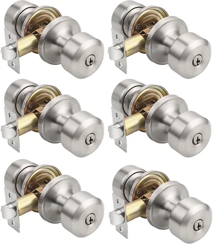 Miniatura 37 de KNOBWELL Paquete de 4 pomos de puerta cuadrados modernos para paso, pomos de puerta interiores, manija de puerta de pasillo y armario, color negro