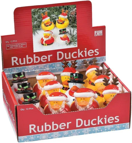Miniatura 4 de Fun Express Patos de goma de vinilo para fiestas 12 unidades Ideal para recuerdos de fiesta, fiesta de cumpleaños de niños, celebraciones