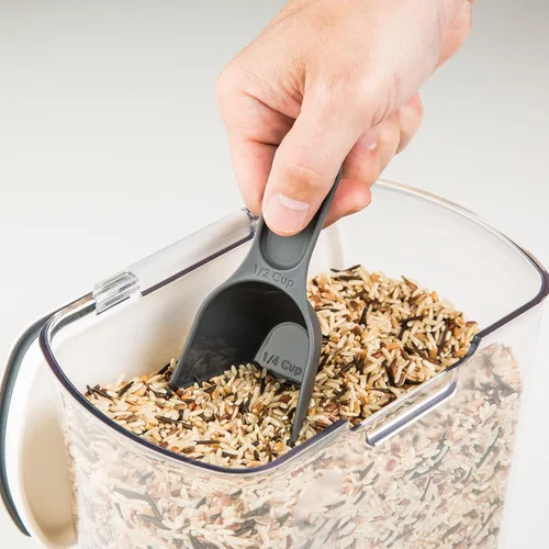 Miniatura 3 de PrepWorks PKS-120 - Contenedor de plástico ProKeeper de almacenamiento de grano de 2.5 cuartos de galón con tapa con bisagras, 1 pieza, transparente
