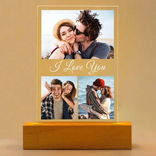 Marco de fotos personalizado, marco de fotos personalizado, marcos de fotos personalizados, regalos de fotos de aniversario personalizados para 3
