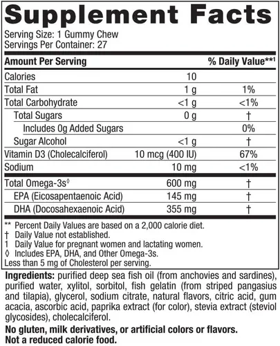Miniatura 2 de Nordic Naturals Zero Sugar DHA - Gomitas prenatales de vitamina sabor fresa y naranja, 27 gomitas - Suplementos para el embarazo - 600 mg de aceite
