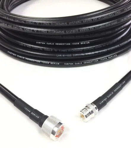 Miniatura 2 de Custom Cable Connection 1 pie LMR-400 N macho a N hembra extensión Times Microondas LMR400 50 Ohm cable coaxial de baja pérdida de antena para radio