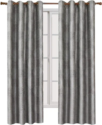Miniatura 9 de Royal Hotel Bedding Lexington - Paneles de cortina de jacquard con ojales verdes, 2 paneles, 52 x 96 pulgadas cada uno