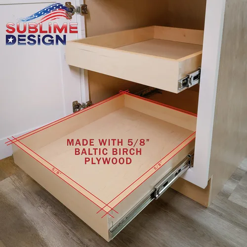 Miniatura 5 de Sublime Design – Tamaño estándar – Cajones de cocina extraíbles Estantes deslizantes para armarios de cocina Organizador extraíble para el hogar