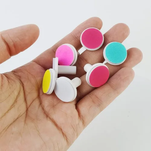 Miniatura 5 de NSBELL 36 almohadillas de lima de uñas para bebé, almohadillas de repuesto para recortadora de uñas, cabezales eléctricos de rectificado de uñas