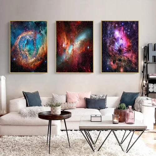 Miniatura 4 de pchmcu Paquete de 3 Kits de Pintura de Diamantes Galaxia para Adultos, Pintura de Arte de Diamantes 5D, Bricolaje Taladro Completo Cristal Estrás