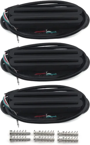 Miniatura 11 de FLEOR Humbucker de doble riel caliente de tamaño single-coil para guitarra (12-13K), crema