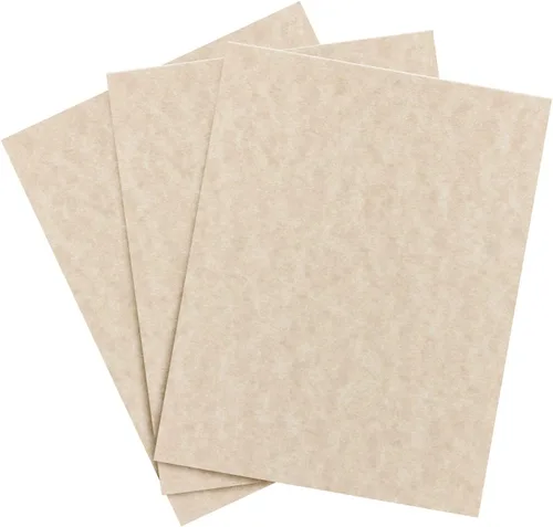 Cartulina de pergamino color camello, ideal para certificados, menús e invitaciones de boda, cubierta de peso medio de 65 libras (6.21 oz/m²), 8.5 x