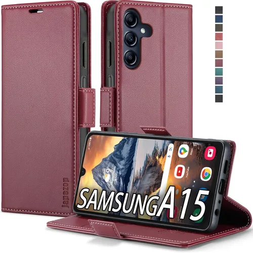 Miniatura 19 de Funda para Samsung Galaxy A13 5G, Samsung Galaxy A13 5G con tarjetero [bloqueo RFID] atril magnético, funda de cuero con tapa para Samsung Galaxy