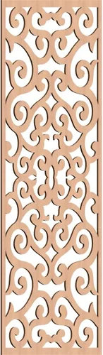 Miniatura 147 de Eveline - Paneles decorativos de pared de madera con calado, 13 3/8 pulgadas de ancho x 34 3/8 pulgadas de alto x 3/8 de alto, roble rojo rojo