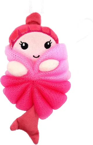 Miniatura 6 de Pelotas de baño con diseño de unicornio para niños y niñas, de malla, puf, esponja de baño exfoliante, limpiador corporal, accesorios de baño