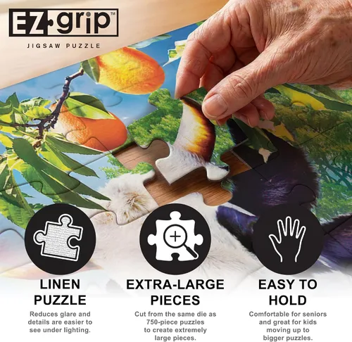 Miniatura 3 de MasterPieces - Rompecabezas de 300 piezas, formas grandes de agarre EZ, Moo Love, divertido para adultos, personas mayores, familia, niños, acabado