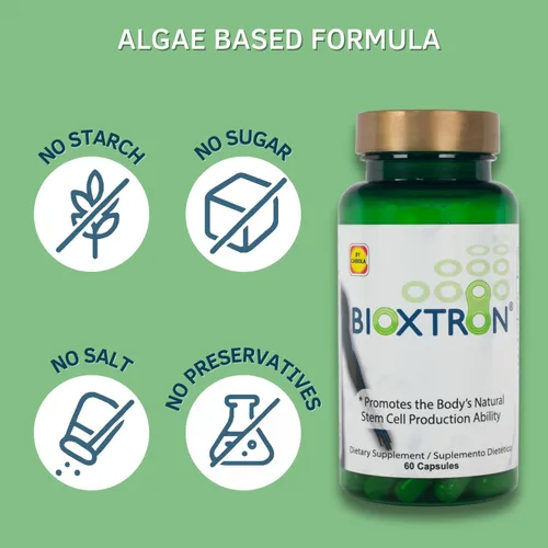 Miniatura 7 de Bioxtron Suplemento Natural de Células Madre en Cápsulas - Algas Azules y Verdes, Espirulina, Apoyo Energético - 60 Cápsulas