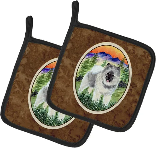Miniatura 162 de Caroline's Treasures SS8617PTHD - Juego de soportes para ollas de cocina resistentes al calor, almohadillas calientes para horno para cocinar, Husky