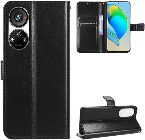 Miniatura 38 de Funda para Boost Mobile Celero 5G + Funda de piel con tapa para Boost Mobile Celero 5G Plus, color negro