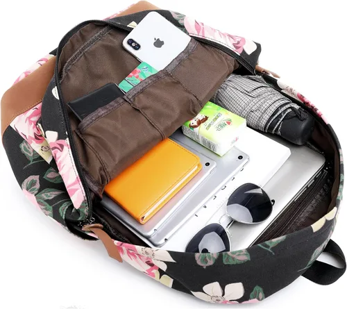 Miniatura 4 de Abshoo - Mochila de lona con lunares, juego de 3 mochilas para adolescentes y niñas