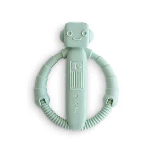Miniatura 12 de mushie Juguete de silicona para bebé con forma de margarita y mordedor (rosa desteñido)