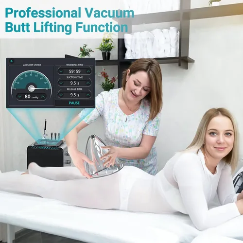 Miniatura 3 de MYSWEETY Máquina de terapia al vacío, juegos de terapia de ventosas 3 en 1, máquina profesional para el cuidado de la piel facial con pistola
